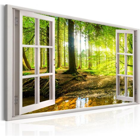 Tableau Imprimé "Window : View on Forest" 60 x 90 cm (1/2)