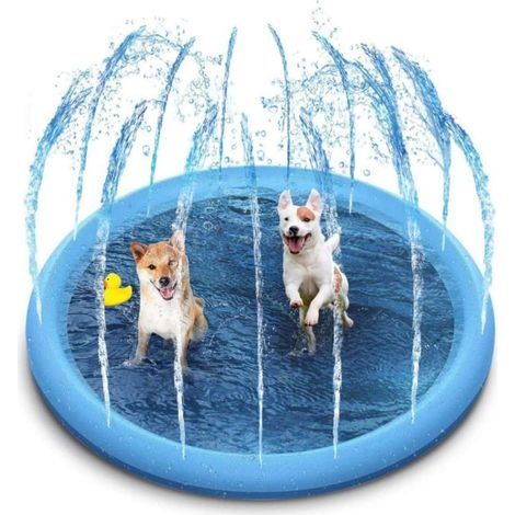 Piscine pour chiens, pataugeoire pour animaux domestiques, tapis de jeu pliable de 170 cm, tapis de jeu pour animaux de compagnie, tapis de jeu portable pour l'extérieur (1/5)