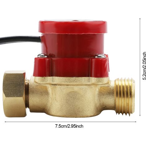 1 Stück HT-60 AC220V 0,5A G1/2"-1/2" Gewinde Wasserpumpen-Durchflusssensor-Schalter (1/5)