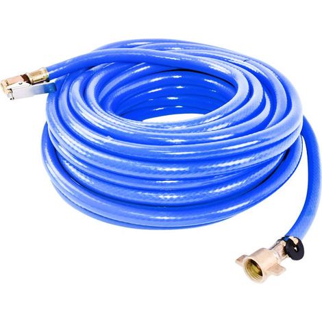 Tubo aria compressore blu L = 12 m con terminali di collegamento per gonfiare le ruote (1/4)