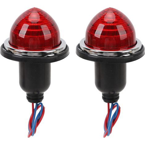 2pcs 72 mm arrière d'arrêt de frein arrière LPB630 Remplacement de lampe arrière DC12V pour Mini Morris Minor Traveler Red (1/5)