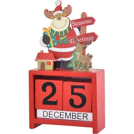 Calendrier de table Numéro de table Date Blocs en bois B (1/4)