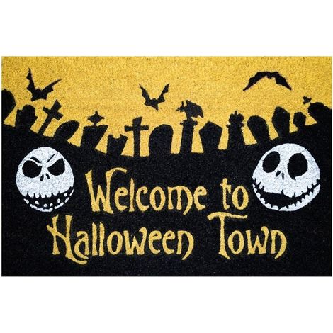 Paillasson Halloween Town de L'Étrange Noël de Monsieur Jack, 45 x 76 cm