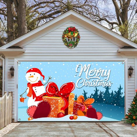 Bannière De Décoration De Noël - Tissu Festif Pour Garage - Toile De Fond En Polyester - 1 Pièce (1/4)