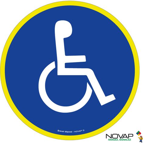 Panneau Parking Handicapés - haute visibilité - Ø 300mm - 4091587