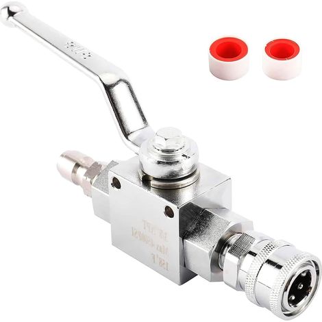 Set di valvole in acciaio inox ad alta pressione con due adattatori ad attacco rapido