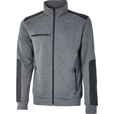 Felpa da lavoro full zip grey meteorite SNUG U-POWER - XL