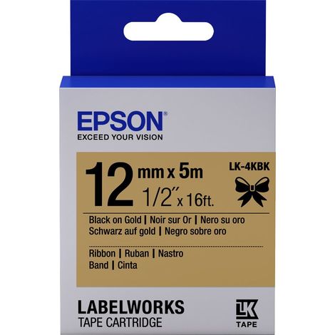 Epson LK-4KBK ruban d'étiquette Noir sur or (1/2)