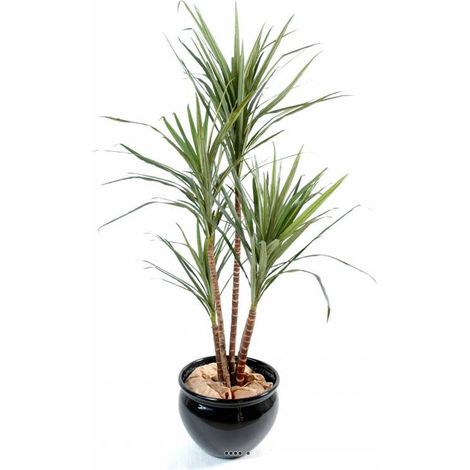 Joli faux eucalyptus en pot H 160 cm feuillage tissu vert