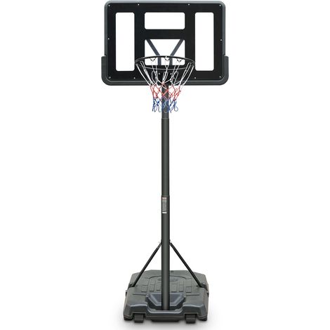 Panier de Basket Extérieur avec Support Triangulaire, Tableau en PVC, Filet Résistant aux Intempéries, Hauteur Réglable de 198 à 305 cm (1/5)