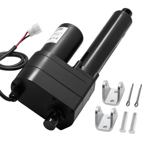 Actionneur Linéaire 12 V, Actionneur à Mouvement Linéaire Ultra-résistant Course 150 mm, IP65, 9000 N, 5 mm/s, avec Support Montage, pour Machines Industrielles, Navires, Systèmes Levage Lourds (1/5)