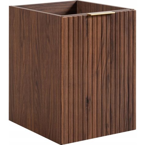 Furnidea - Meuble bas de salle de bain à suspendre avec une porte - façades rainurées (1/5)