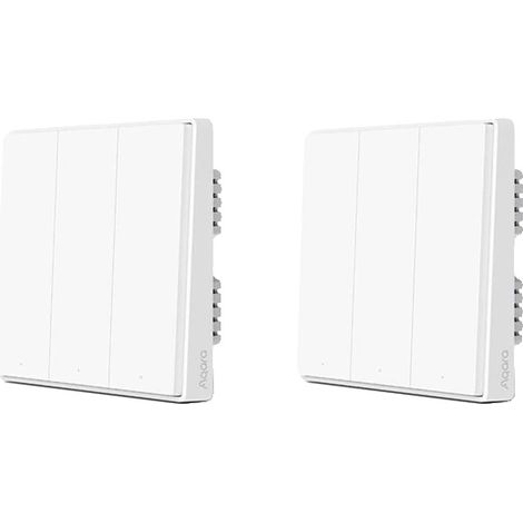 Interrupteur Intelligent, Communication Zigbee, Fonctionnement Sans Fil, D1 Pas de Neutre 3KX2 (1/2)