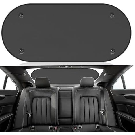 Auto Sonnenschutz Heckscheibe Faltbare Mesh UV Schutz Sonnenblende Universal Autofenster Sonnenschutz Kinder Heckscheibenblende mit 4 Saugnäpfen 100x50cm (1/5)