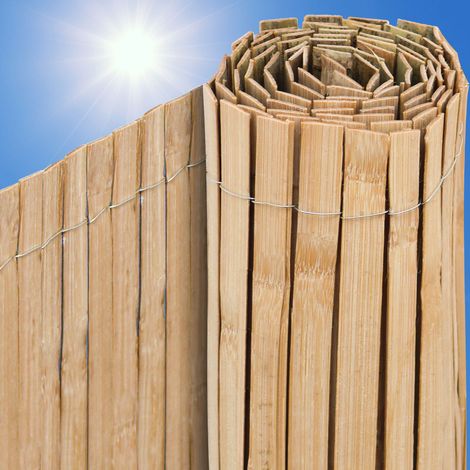 110x300 Valla de Bambú Natural - Malla Ocultacion Balcon - Vallas Cañizo Jardin (1/5)