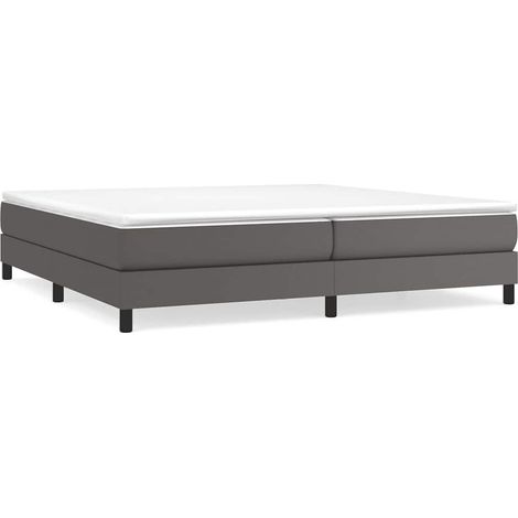 Maison Exclusive - Boxspringbettgestell Grau 200x200 cm Kunstlede (1/5)