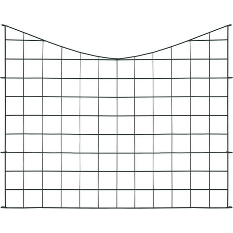 Maison Exclusive - Gartenzaun Set Konkav 77,5x64 cm Grün