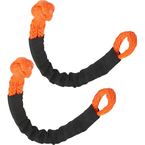 Manille Souple Synthétique pour Bateau 2 Pièces Synthétique Souple Manille 21 Tonnes Résistance à la Rupture Flexible Léger Corde Manille pour Camion Véhicule (1/5)