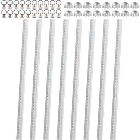 Zurrschienen Airlineschiene, Transportsicherung, Light Aluschiene, mit Zurröse, Ladungssicherung Set, 8×1M