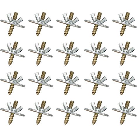 20 PCS Kit de Montage pour Perchoir, Support de Mangeoire pour Cage à Oiseaux Perchoirs Accessoires Matériel pour Oiseaux pour Fixation perchoirs, Planches de siège sur Cage à Oiseau (1/5)