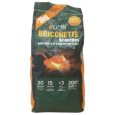 GMR briquettes de charbon de bois 3 kg de qualite' supe'rieure pour barbecue, barbecue, barbecue, feu de jardin
