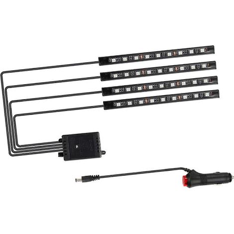 Bande lumineuse LED universelle pour intérieur de voiture avec télécommande, 36 LED, bande d'éclairage décorative pour plancher de véhicule par Ciga