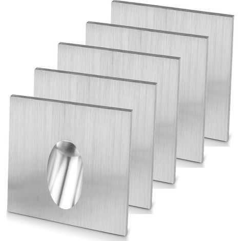 Lot de 5 Spots LED Encastrables Carrés pour Chemin d'Escalier Porche 1W AC 100-245V Blanc Chaud (1/5)