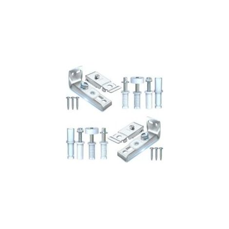 Kit de réparation pour portes pliantes – Lot de 2 pièces – Pivot 3/8' et roue de guidage 7/8' – Installation facile sans perçage (1/4)