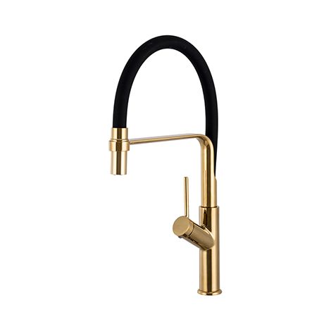 Granitan Robinet De Cuisine Avec Bec Flexible Doré Vast (1/3)