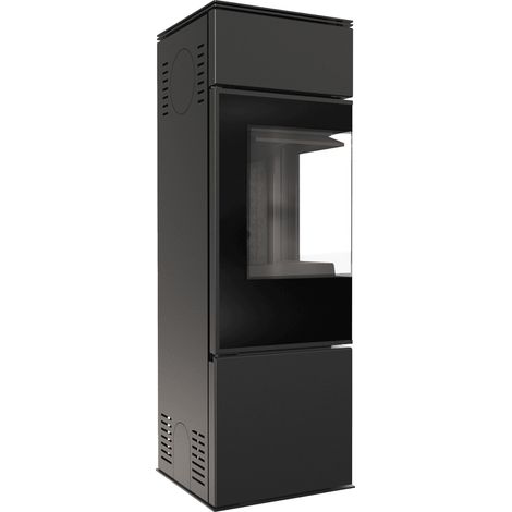 Kaminofen aus Stahl KRATKI REN/S links Ø 150 7 kW schwarz Verkleidung (1/5)
