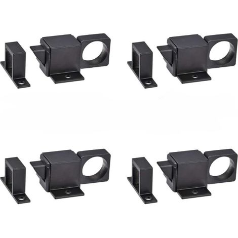 4 Pcs NoirPorte Boulon Loquet Aluminium Alliage Sécurité Automatique Fenêtre Portail Ressort Rebond Verrouillage