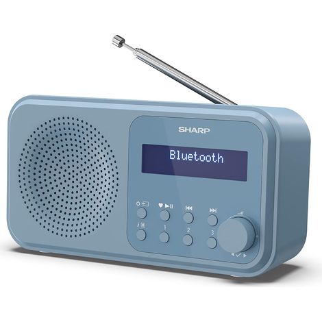 Radio numérique Portable Tokyo (Dab/Dab+/FM avec RDS, Bluetooth, USB ou Piles) Bleu (1/5)