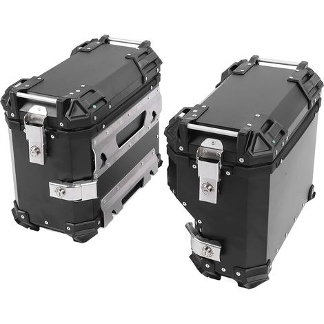 38L Case de Moto en Alliage en Alliage en Aluminium Léger, Libération Rapide, Résistante à L'eau, pour les Modèles Universels à Bagages de Casque (BLACK) (1/5)