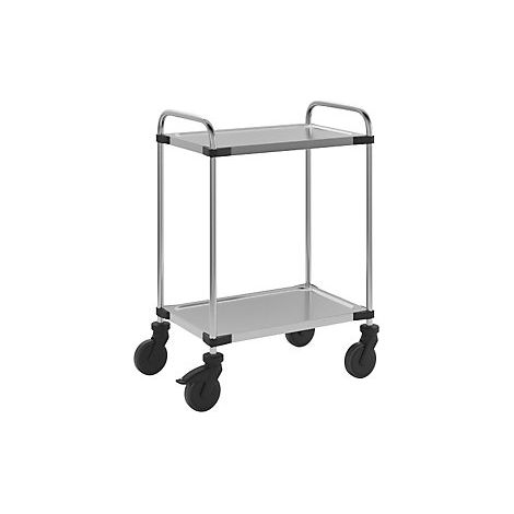kaiserkraft  Carrello di servizio in acciaio inox 640-RL  con 2