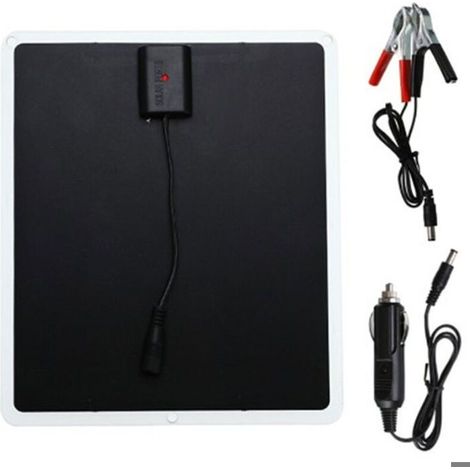 Panneau solaire 12V 20W, chargeur d'urgence, USB, extérieur, voiture/bateau/camp (1/4)