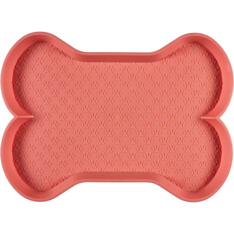 Tapis Antidérapant Gamelle "Os" 58cm Rose