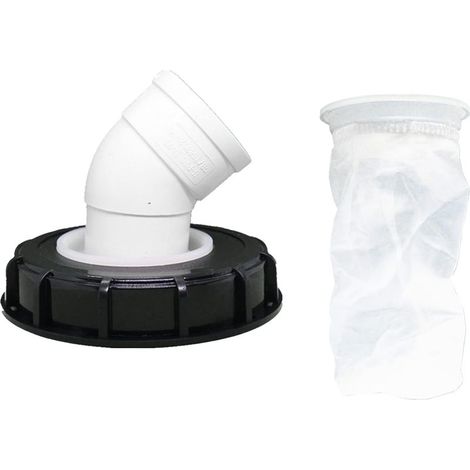IBC 45° Lid Strainer, 163mm Nylon Rainwater Filter, Washable with Lid for IBC Rainwater Tank DN 150 (1/5)
