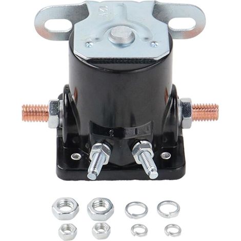 Relais de démarrage à tige chaude 12V 4 bornes Heavy Duty sw3 compatible avec le remplacement du démarreur de camion à partir de 1956 B - 6a - 11450a c6af c7af c3912 c9af d2af11450aa 50 - 430 (noir) (1/5)