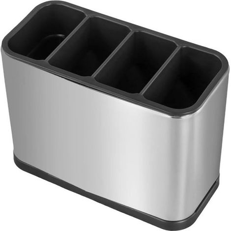 Égouttoir Couverts - Acier Inoxydable - 4 Compartiments - Pour Cuisine et Salle À Manger - Lot De 3 (1/5)