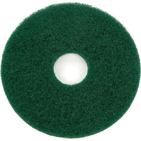 Tampon de nettoyage vert - 1 unité - Fibre synthétique - Polissage modéré - Pour orbiteur 550MC - Diamètre 30,5 cm (1/2)