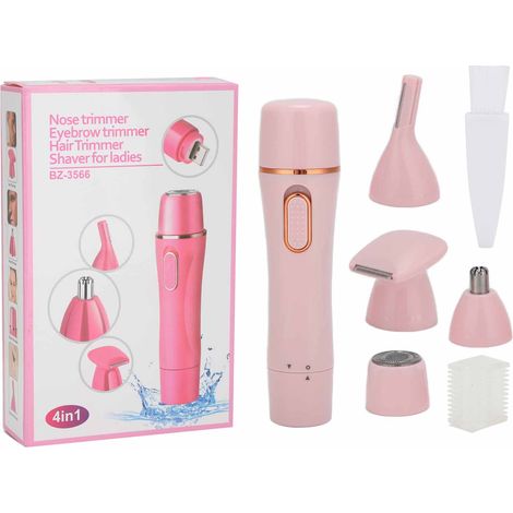 4-en-1 Rasoir Épilateur Visage USB Sans Douleur, Électrique Sourcils Coupe-Poil Visage Rechargeable (1/5)