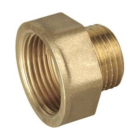RALLONGE RÉDUITE EN LAITON JAUNE MF Dimensions : MF 3/4 x 1"