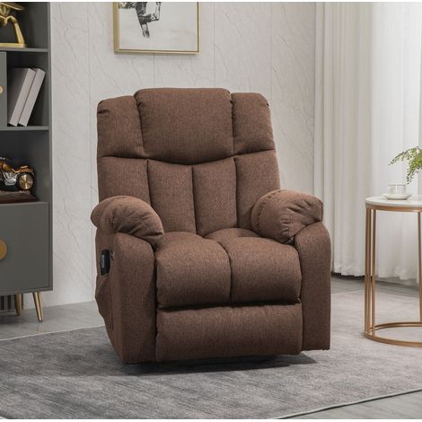 Fauteuil relax électrique inclinable avec aide au lever 145° marron 58 W 92 x 95 x 107 cm (1/5)