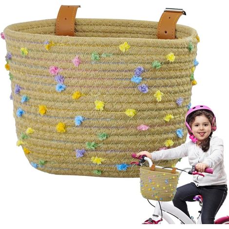 Panier de v lo pour fille panier guidon tress l avant pais (1/5)