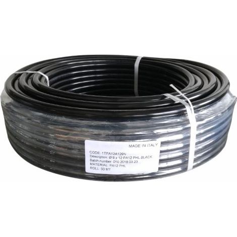 TUBO RILSAN NERO MISURA 12X8 MM
