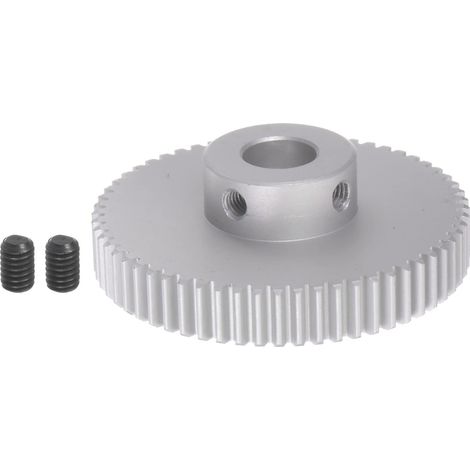 Équipement Éperon 12mm Interne Trou Engrenage 60T Mod 1 Aluminium Alliage Engrenage Moteur pour Rechange Pièce Électrique Réduction Boîte Vitesse Meuleuse Réducteur (1/5)