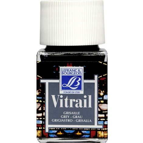Peinture vitrail - Lefranc Bourgeois - Grisaille - Flacon de 50ml (1/2)