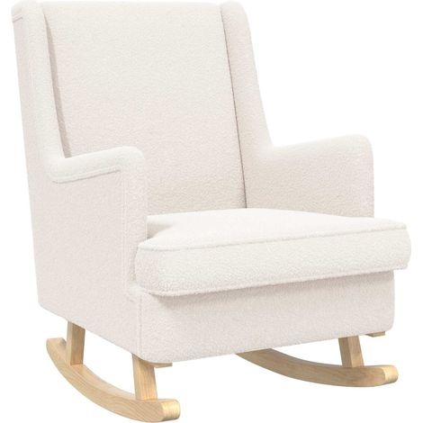 vidaXL  Rocking Chair  Cream 62 x 80 x 85 cm Bouclé
