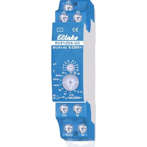 Eltako RVZ12DX-UC relé temporizado azul 8-230 V
