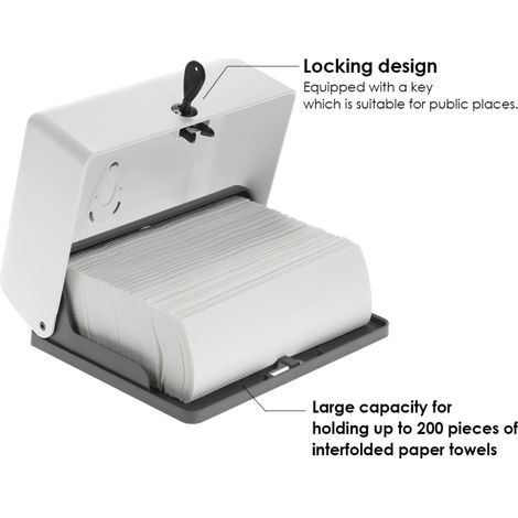 Distributeur de papier toilette mural pour salle de bain, support pour boîte de mouchoirs en papier pliés en plusieurs épaisseurs (1/5)